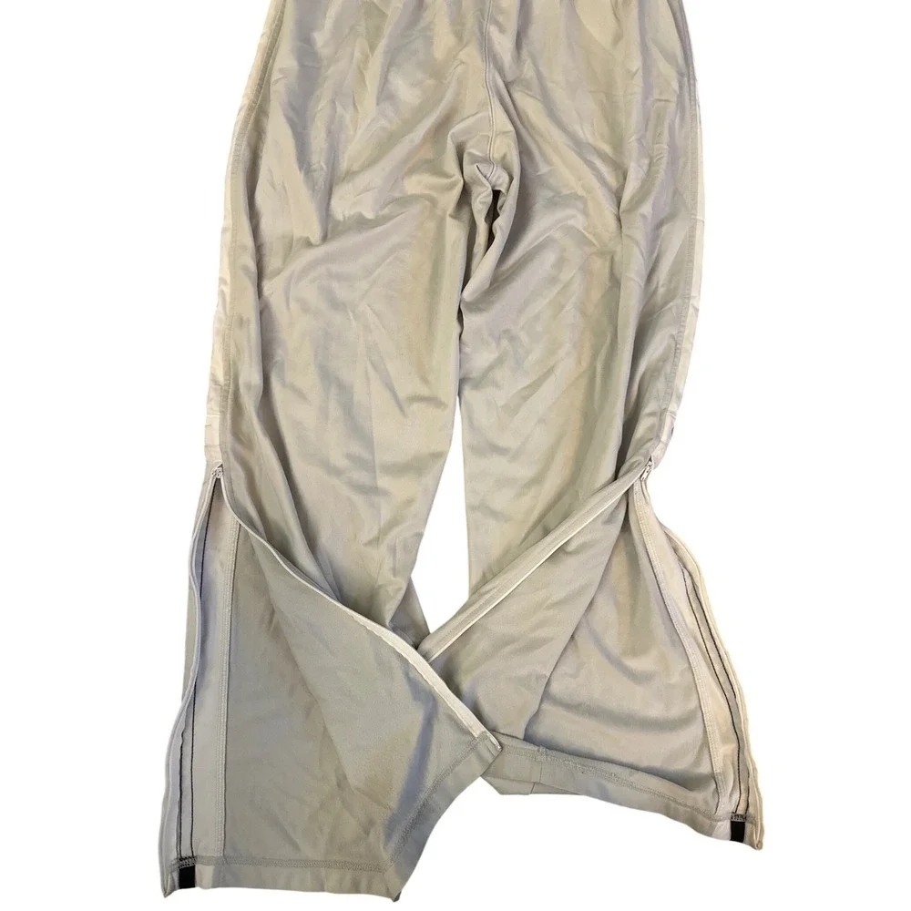 Nike Vintage Grey Track Pants Mens Medium Side Stripe Ankle Zip Athletic Joggers - Picture 4 of 4